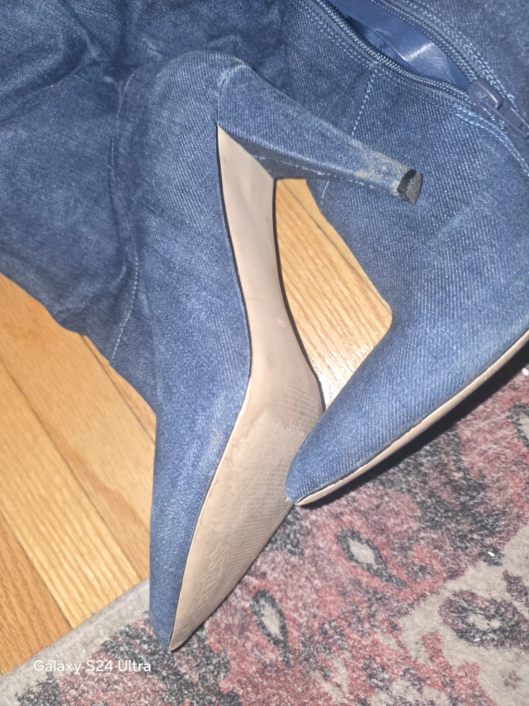 Thigh High Denim Boots - photo 4