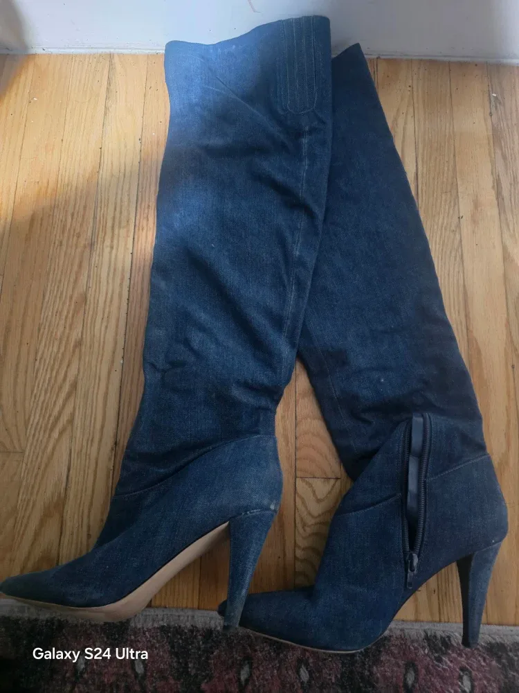 Thigh High Denim Boots image indicator(6)