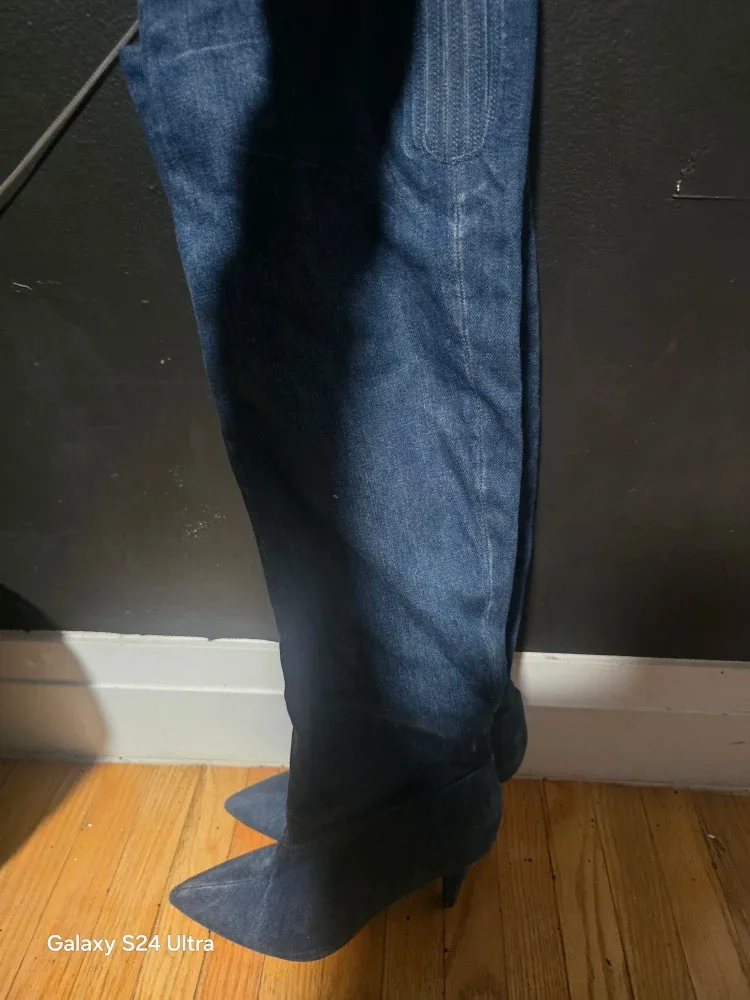 Thigh High Denim Boots image indicator(7)