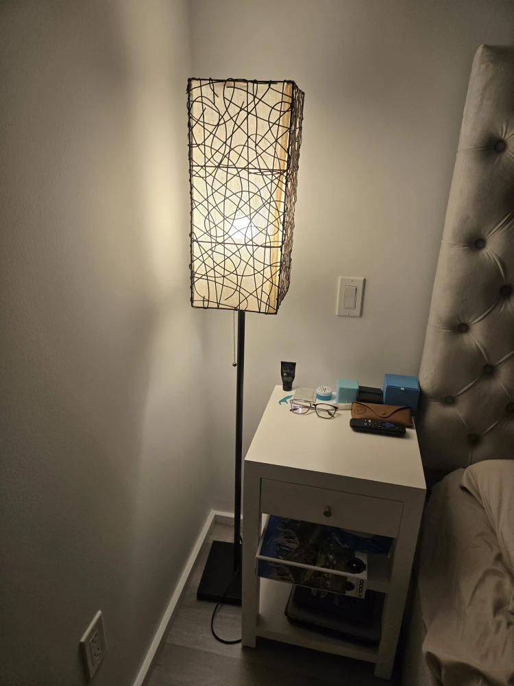 Wicker Floor Lamp - 54" Tall