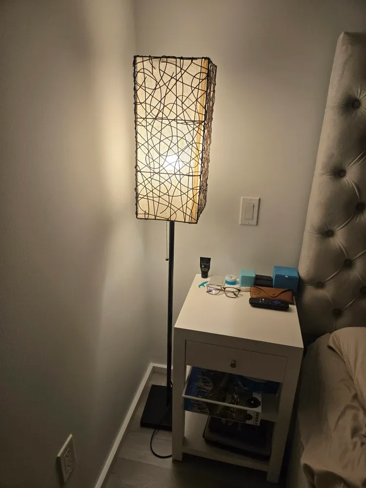 Wicker Floor Lamp - 54" Tall