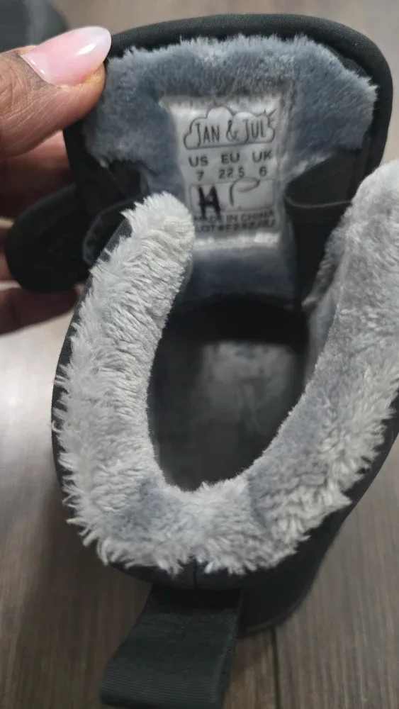 Jan & Jul Black Toasty-Dry Booties - Size 7 Toddler image indicator(8)