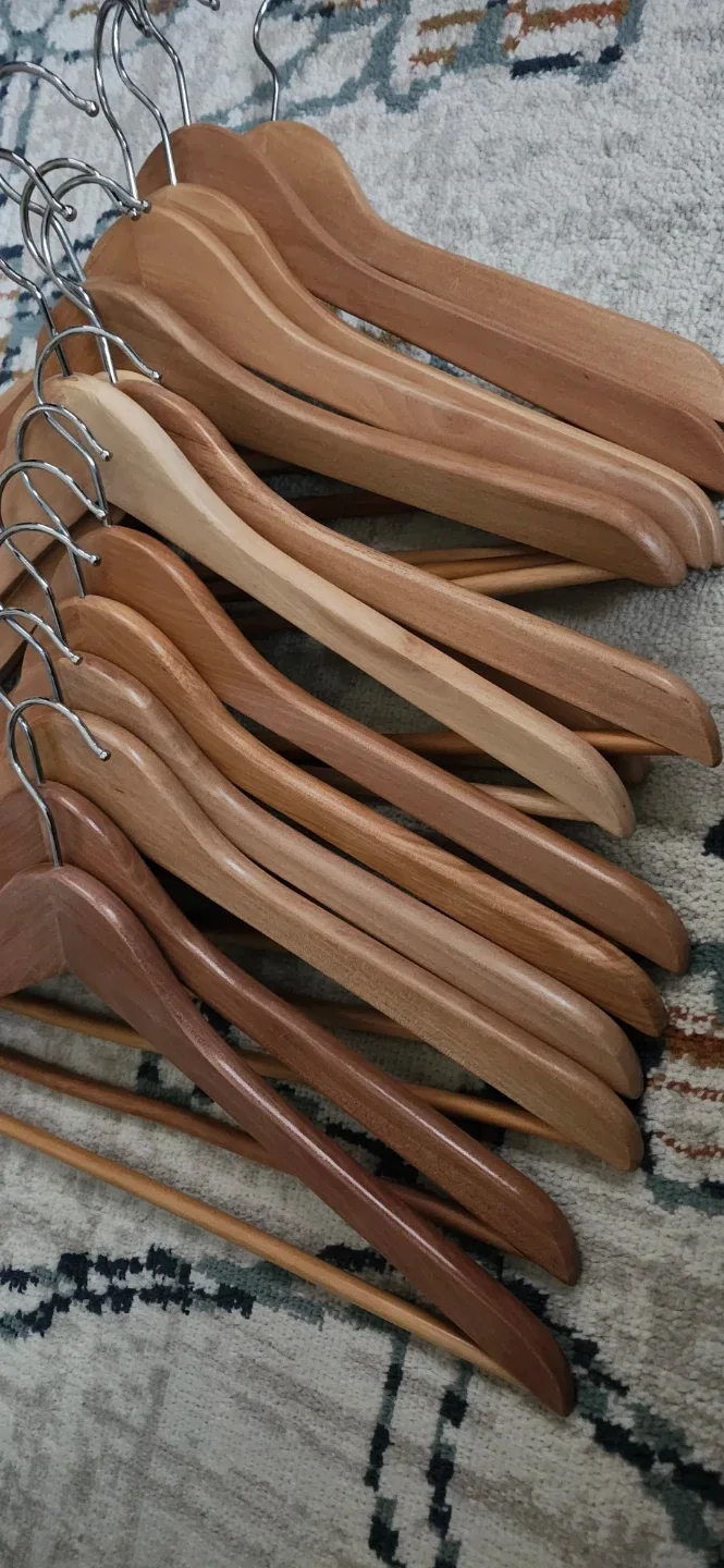 Wooden Clothes Hangers - Set of 14. Price not negotiable image indicator(3)