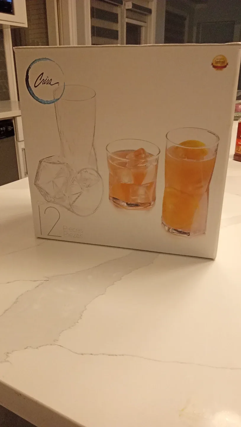 Crisa 12-Piece Glassware Set - New in Box