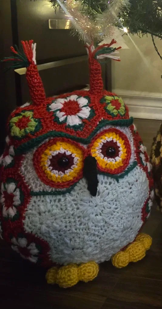 Handmade Crocheted Owl Decoration
