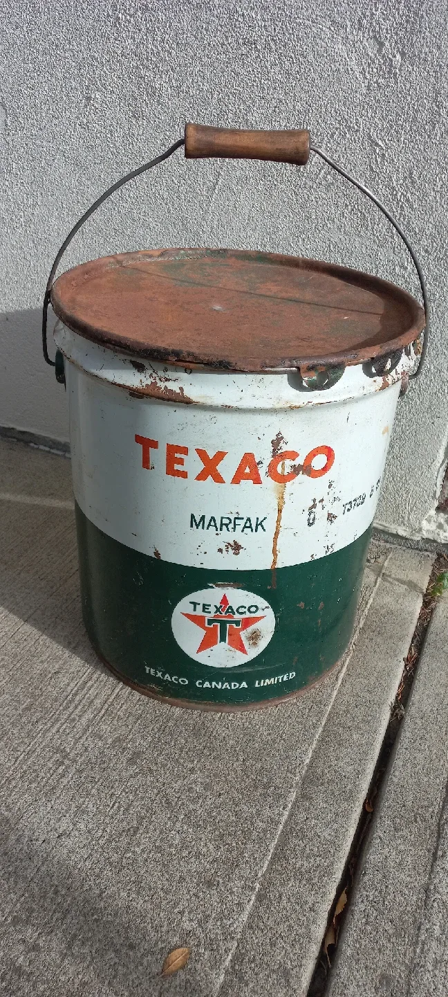 Vintage Texaco Marfak Lubricants Pail