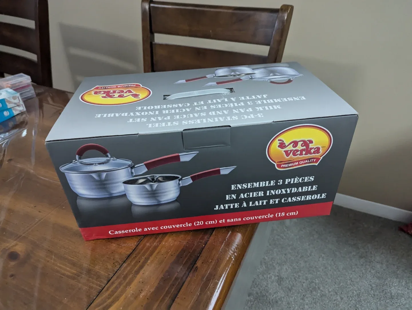 Verka 3-Piece Stainless Steel Milk Pan and Sauce Pan Set image indicator(3)