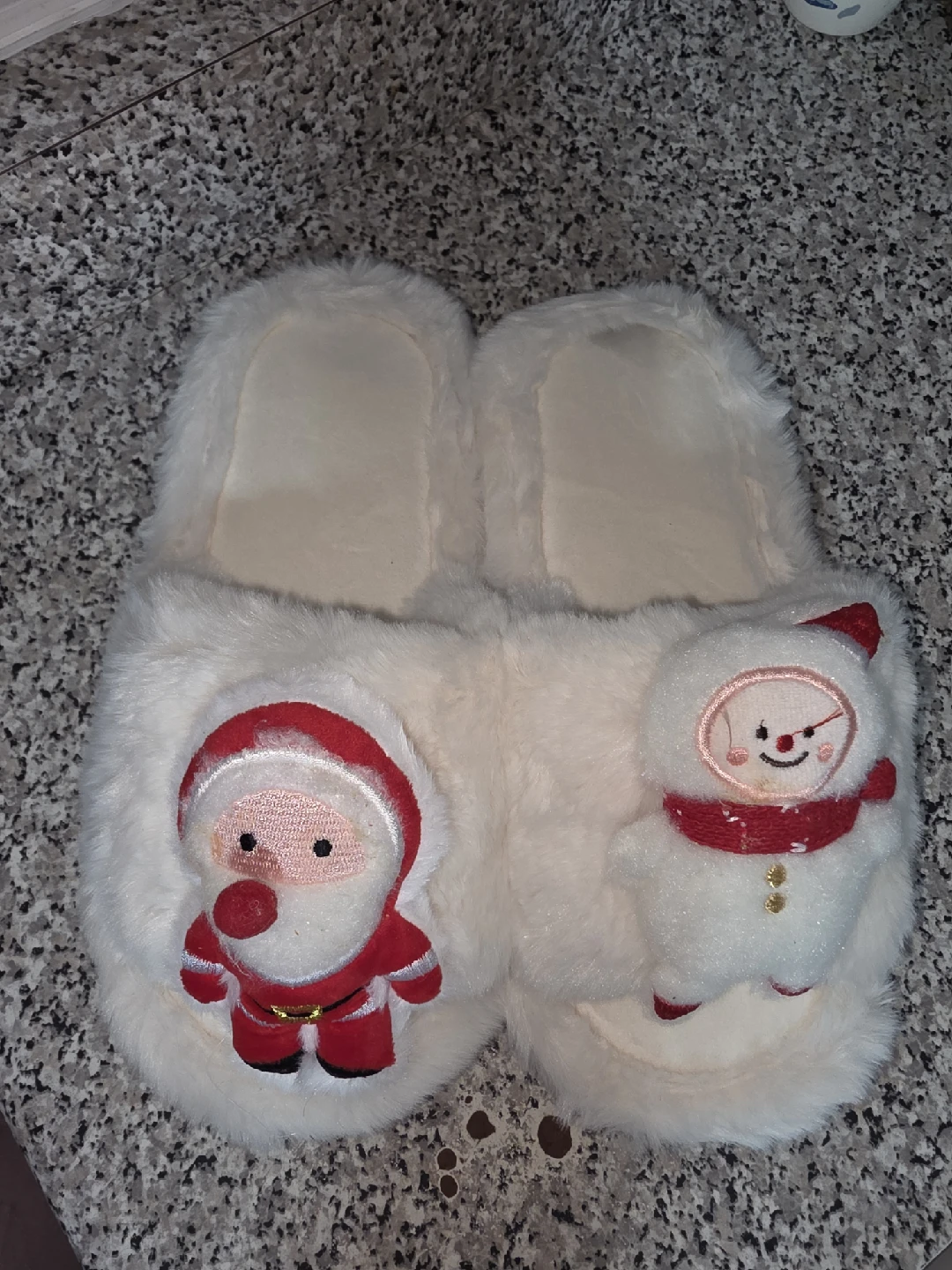 Santa & Snowman Plush Slippers - photo 3