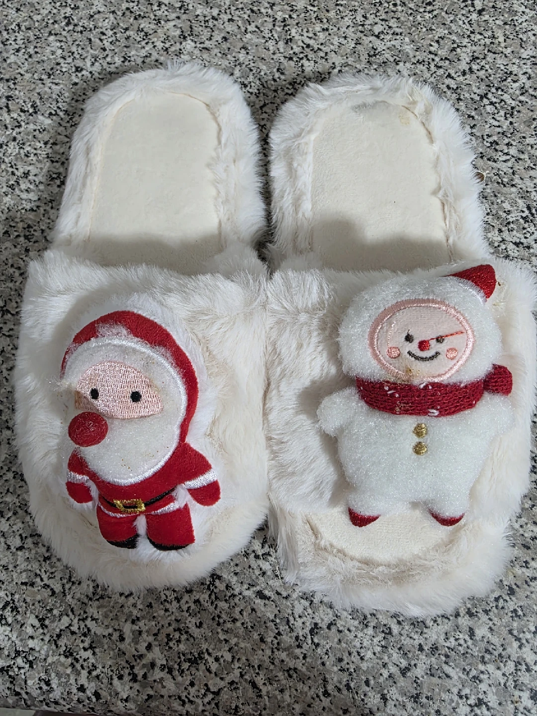 Santa & Snowman Plush Slippers - photo 4