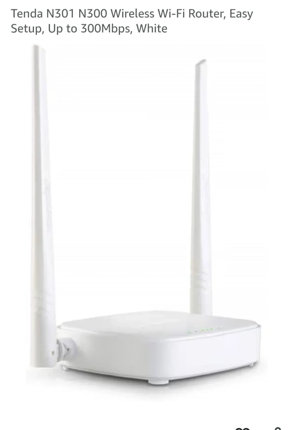 Tenda N301 N300 Wireless Wi-Fi Router, Easy Setup, Up to 300Mbp