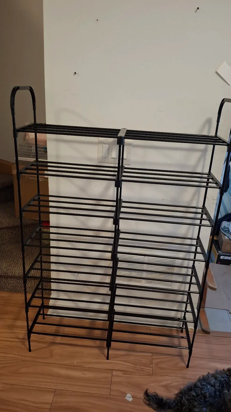 7 tier Black shoe Rack (long)(33"x10" h:51") 👞 image indicator(2)