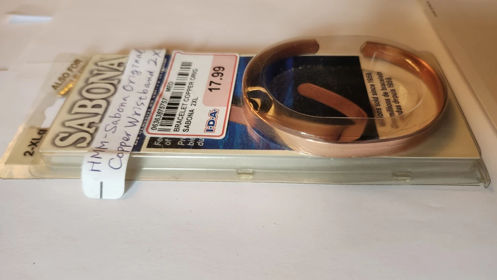 Sabona Original Copper Wristband 2XL - New in Package - photo 3
