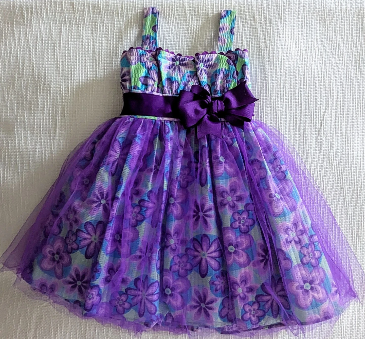 Girl's Flower Print Dress