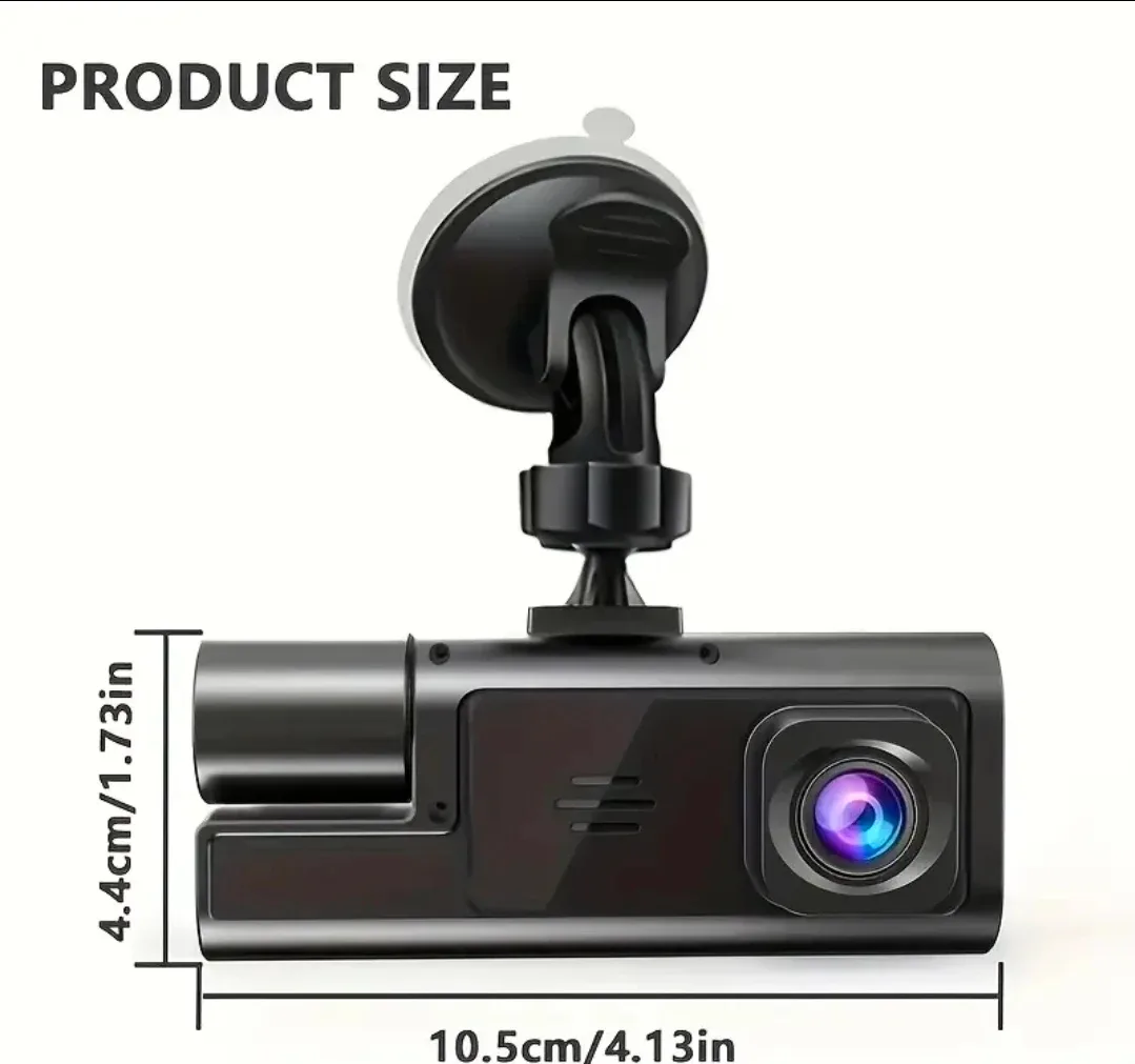 Dual Lens Dashcam w 64GB Kodak Utra Performance A1 Card
