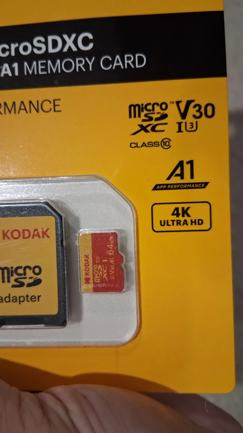 Dual Lens Dashcam w 64GB Kodak Utra Performance A1 Card image indicator(10)