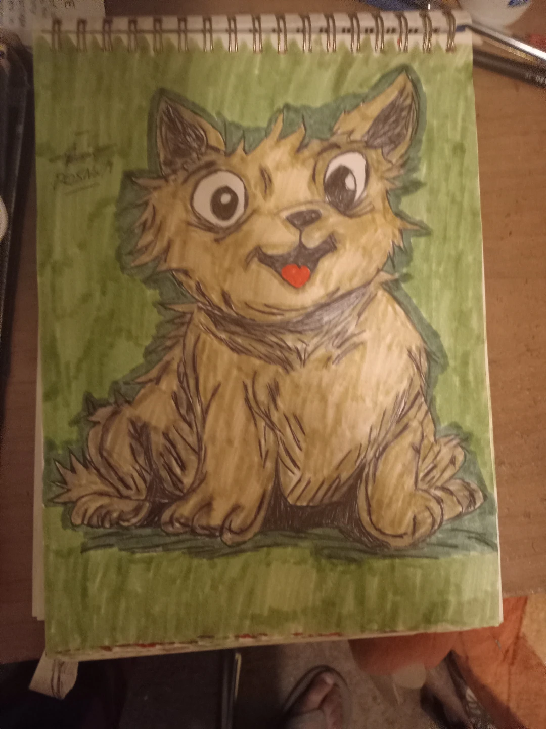 Brown Dog Drawing Illustration by custom Artist Sherwin - photo 2