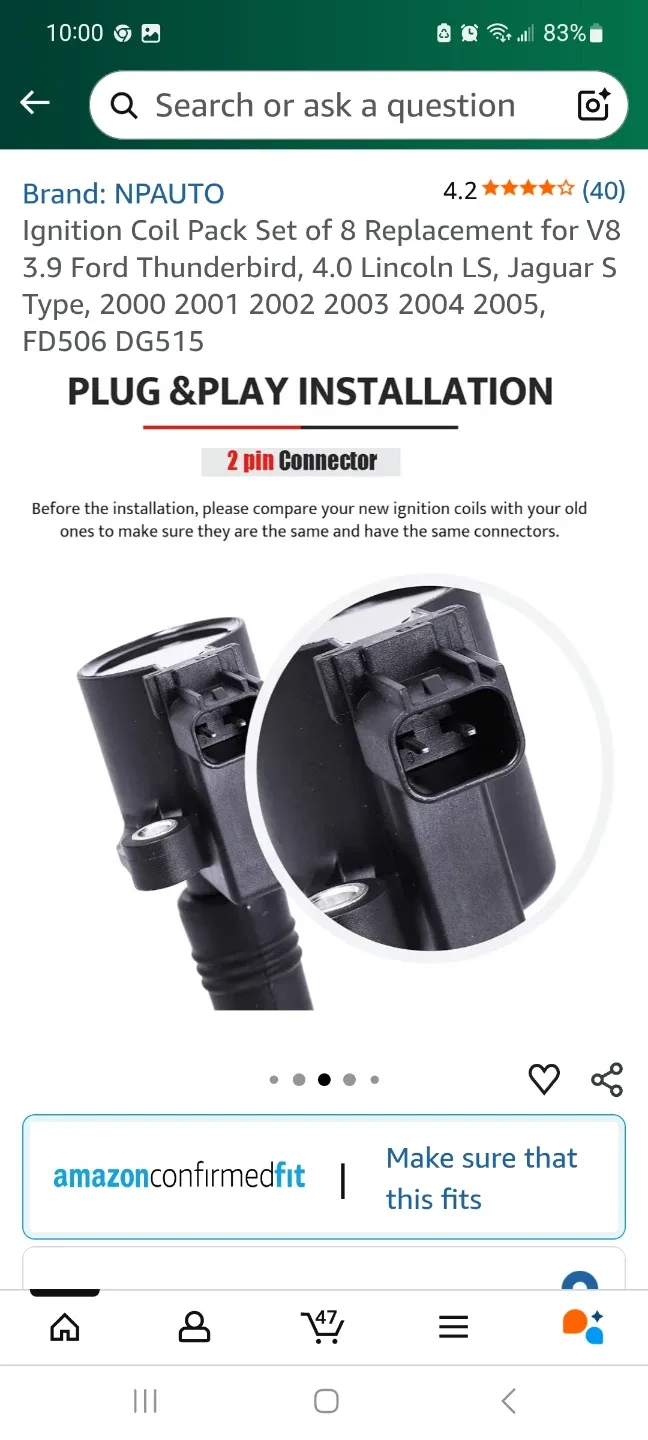 NPAUTO Ignition Coil Pack Set of 8 image indicator(3)