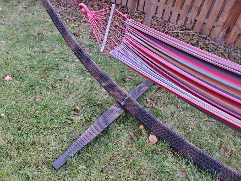 Striped Hammock with Stand - photo 2
