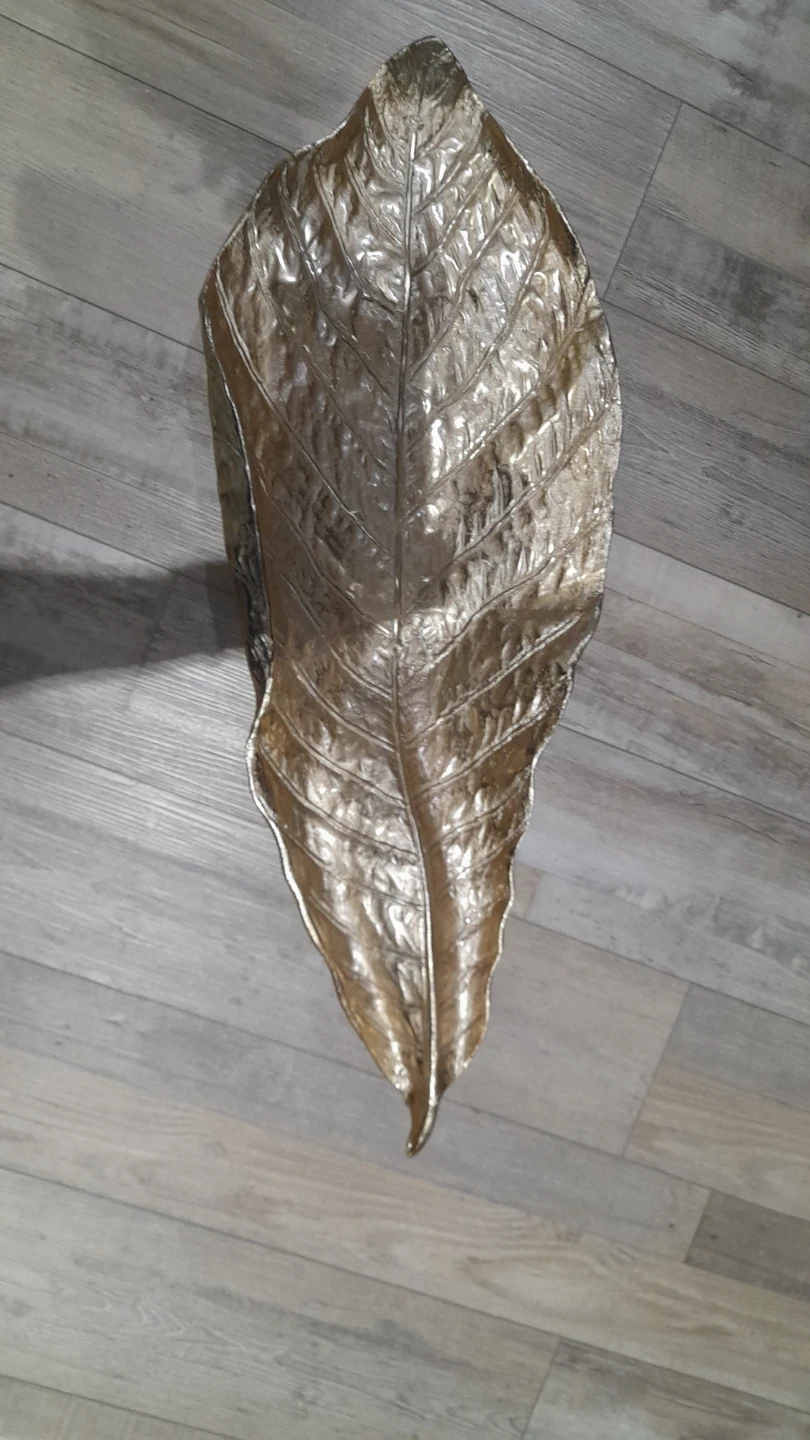 Golden leaf vase