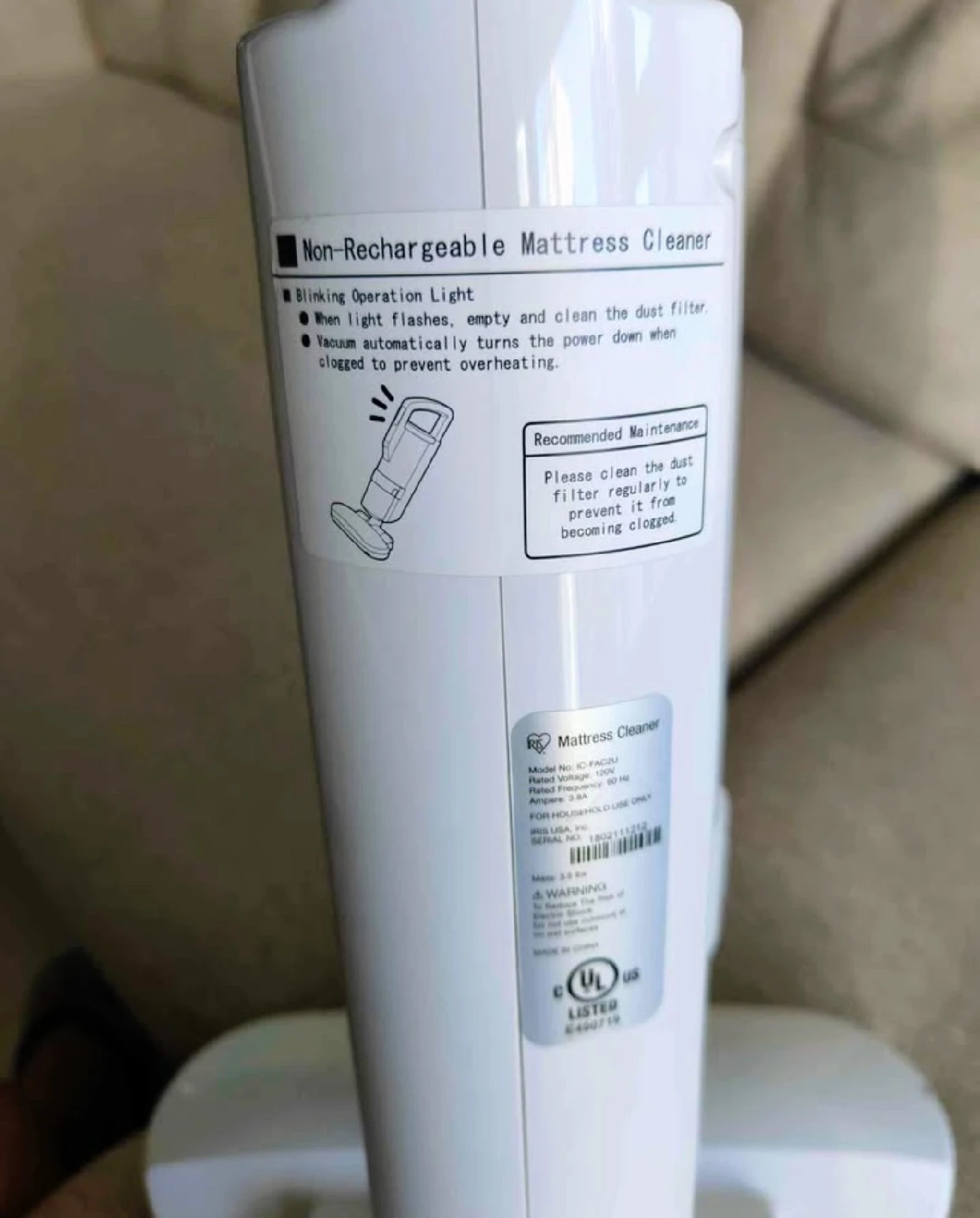 Iris Ohyama IC-FAC3 Mattress Cleaner/vacuum - photo 4
