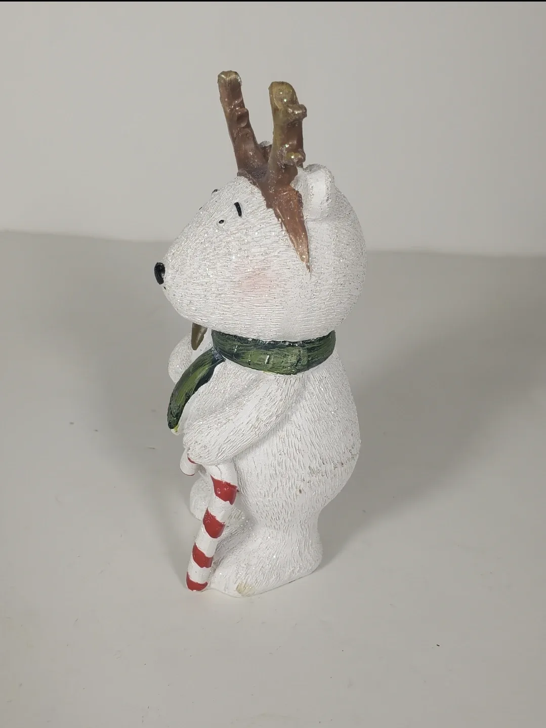 Glitter Polar Bear Reindeer Holiday Home Decor 6 Inches image indicator(2)