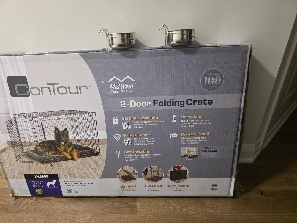 MidWest Contour 2-Door Folding Dog Crate - X-Large - photo 2