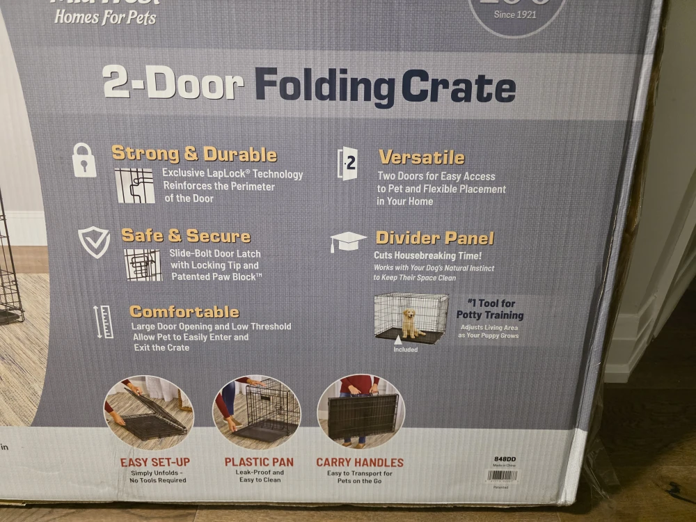 MidWest Contour 2-Door Folding Dog Crate - X-Large - photo 3