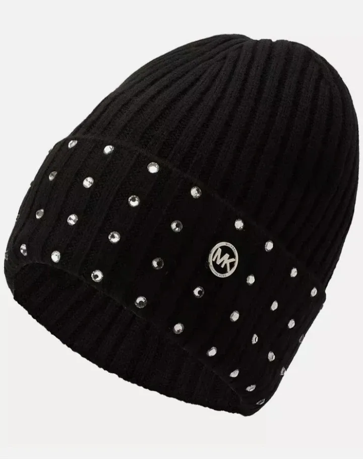 Michael Kors Beanie & Scarf with Rhinestones