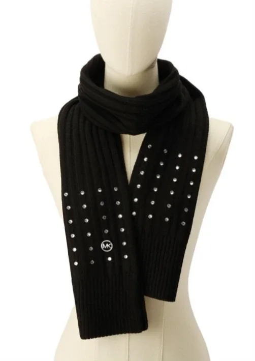 Michael Kors Beanie & Scarf with Rhinestones image indicator(3)