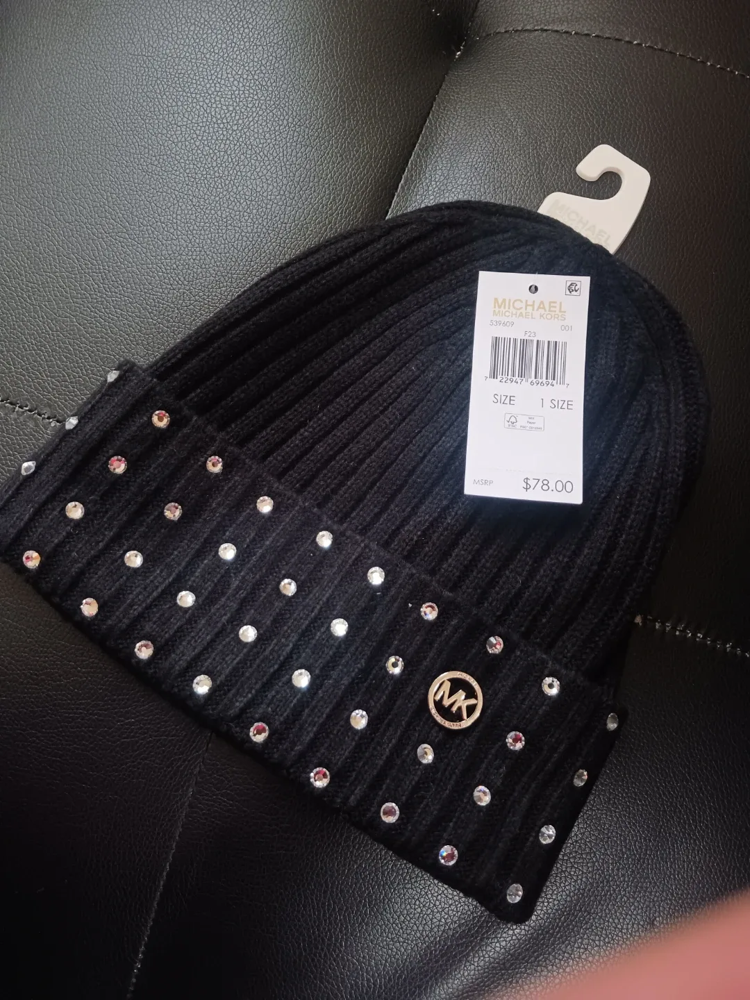 Michael Kors Beanie & Scarf with Rhinestones image indicator(5)