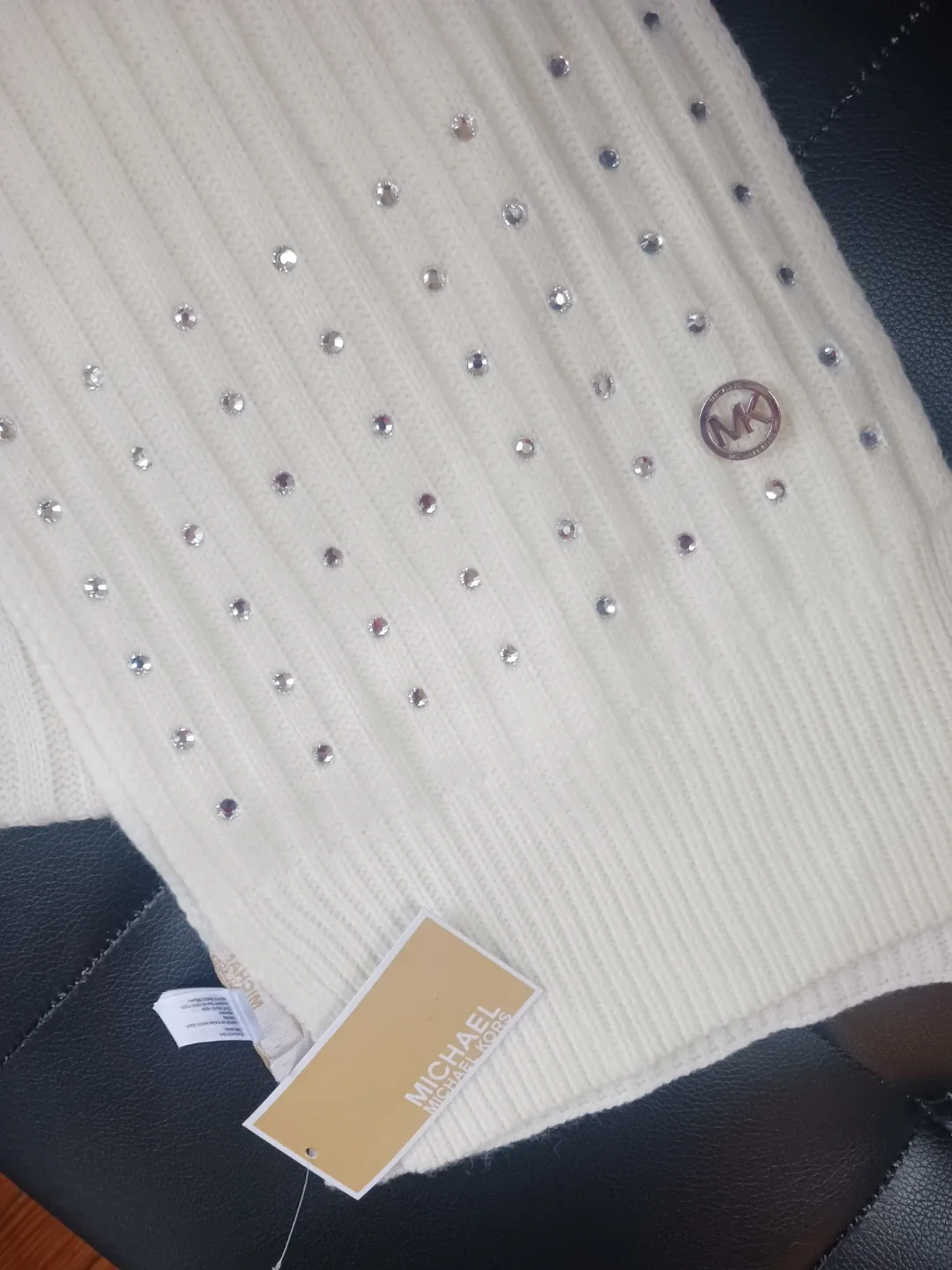 Michael Kors Beanie & Scarf with Rhinestones image indicator(8)
