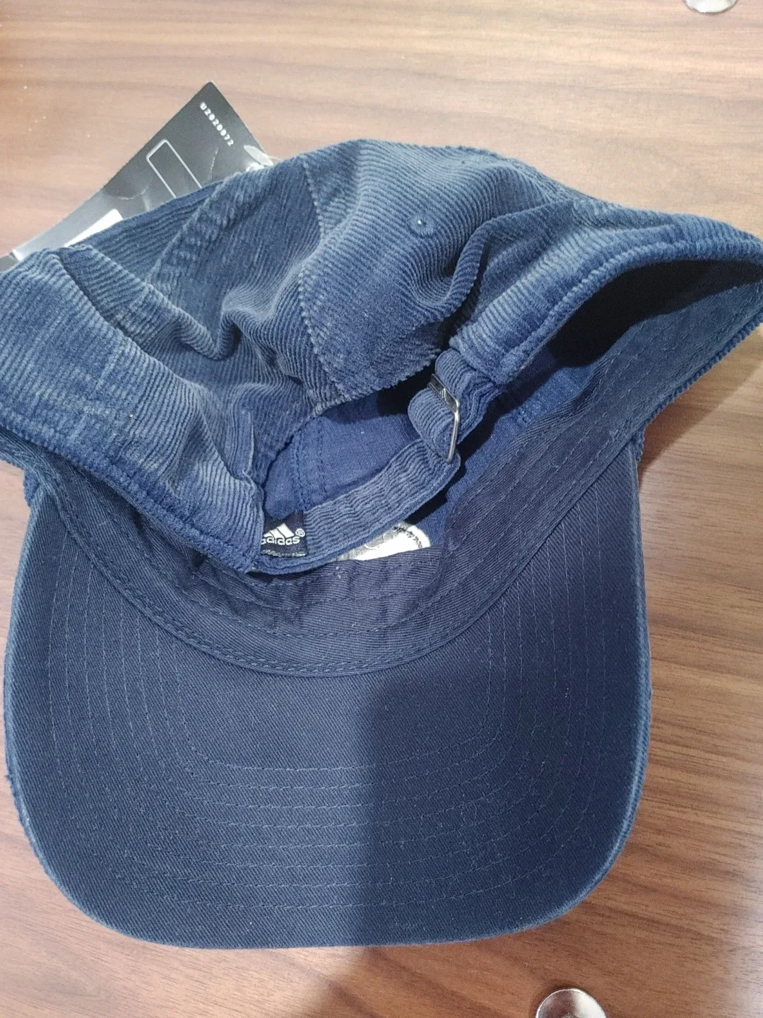🧡BRAND NEW NAVY CORDUROY ADIDAS CAP OSFM image indicator(3)