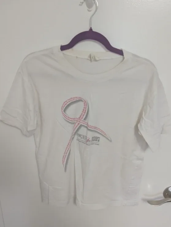 White CIBC Run for the Cure T-Shirt - Size Women:s Medium