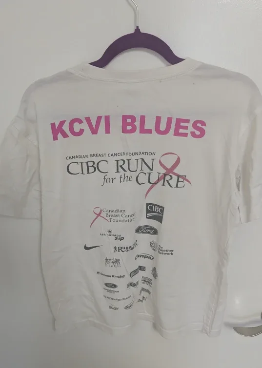White CIBC Run for the Cure T-Shirt - Size Women:s Medium image indicator(4)