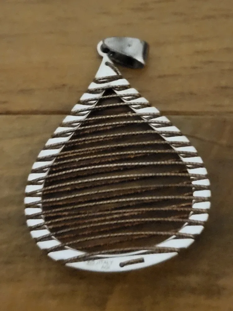 925 Italy AGI Sterling Silver Teardrop Pendant image indicator(3)