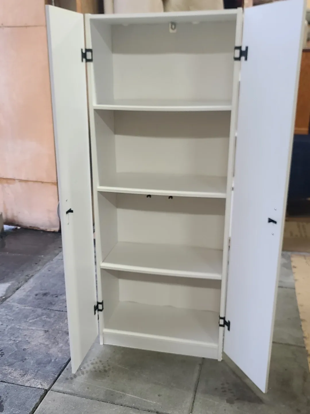 White Storage Cabinet with Doors image indicator(2)