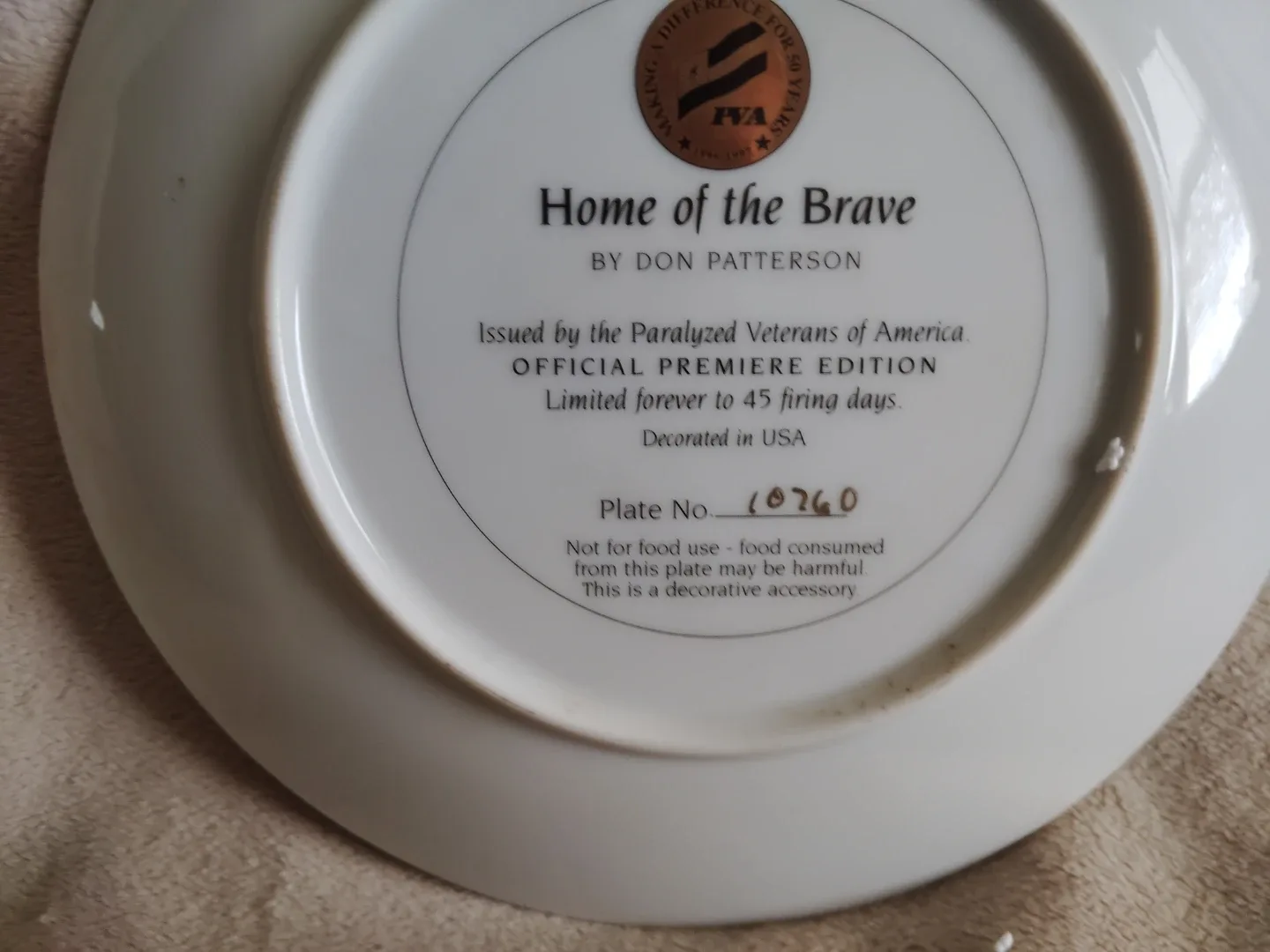 Home of the Brave Plate by Don Patterson image indicator(2)