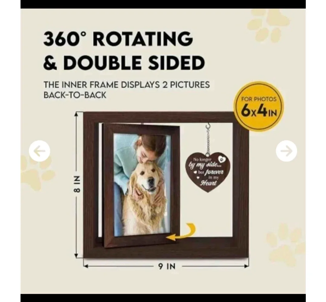 New AnimoGoods Pet Memorial Picture Frame - Brown image indicator(2)