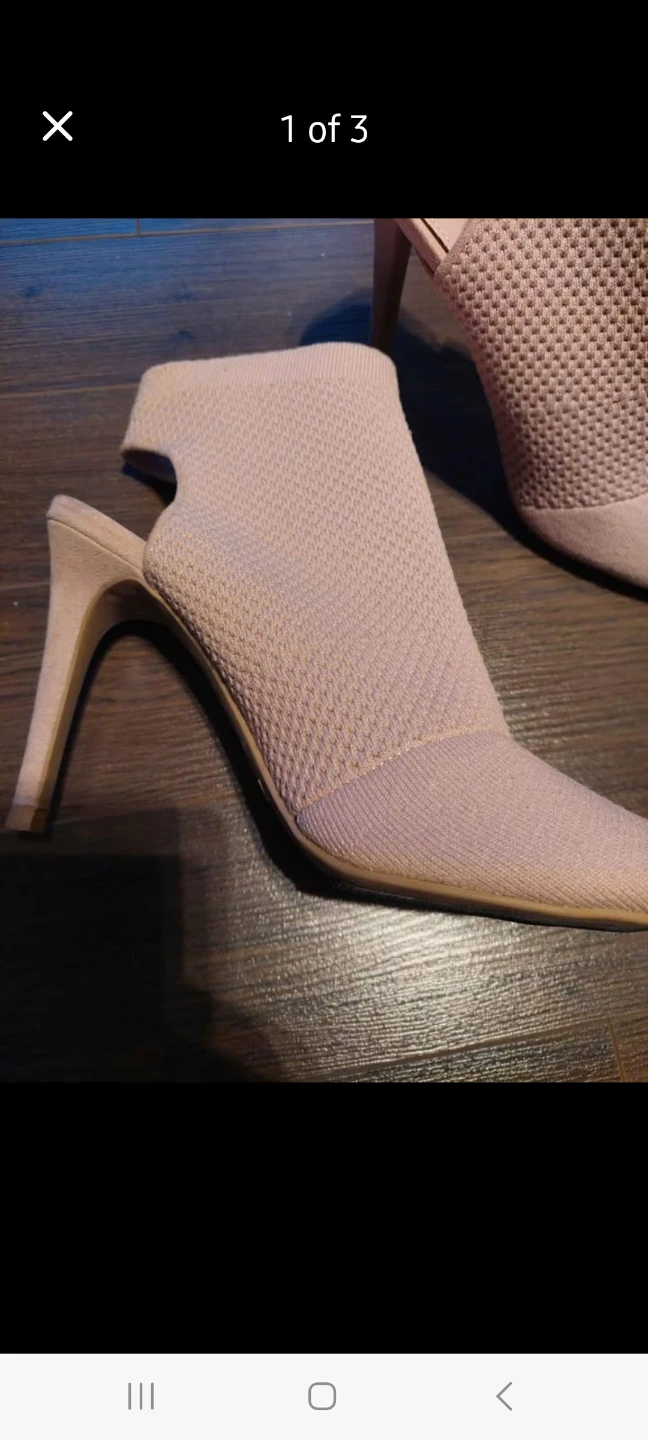 Pink Peep-Toe Heels 4"heel with reinforced heel
