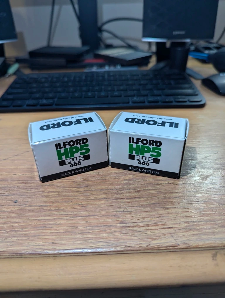 HP5+ 400 ISO Black and White 35mm Film x2