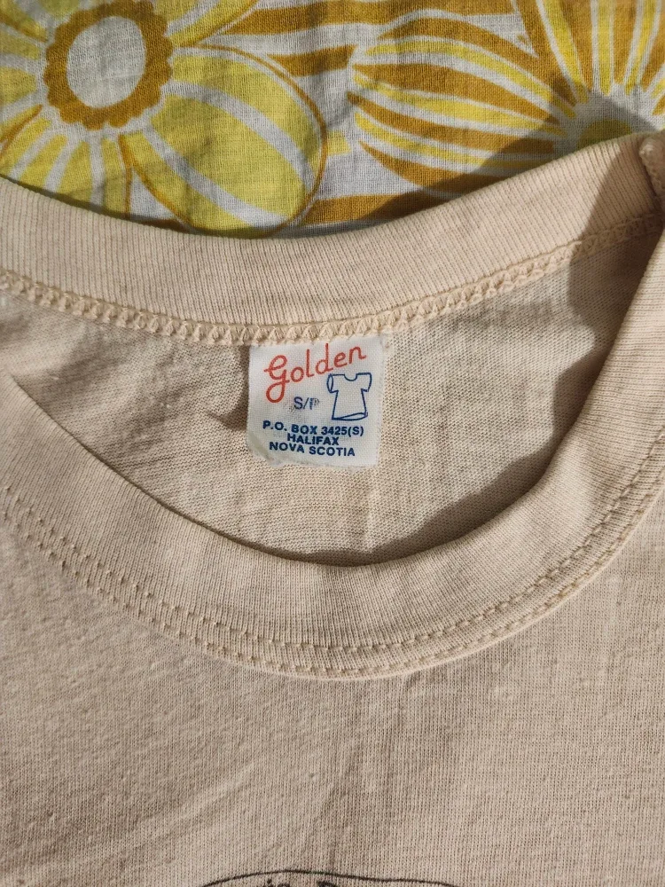 70s Cream vintage graphic tee with ship design image indicator(4)