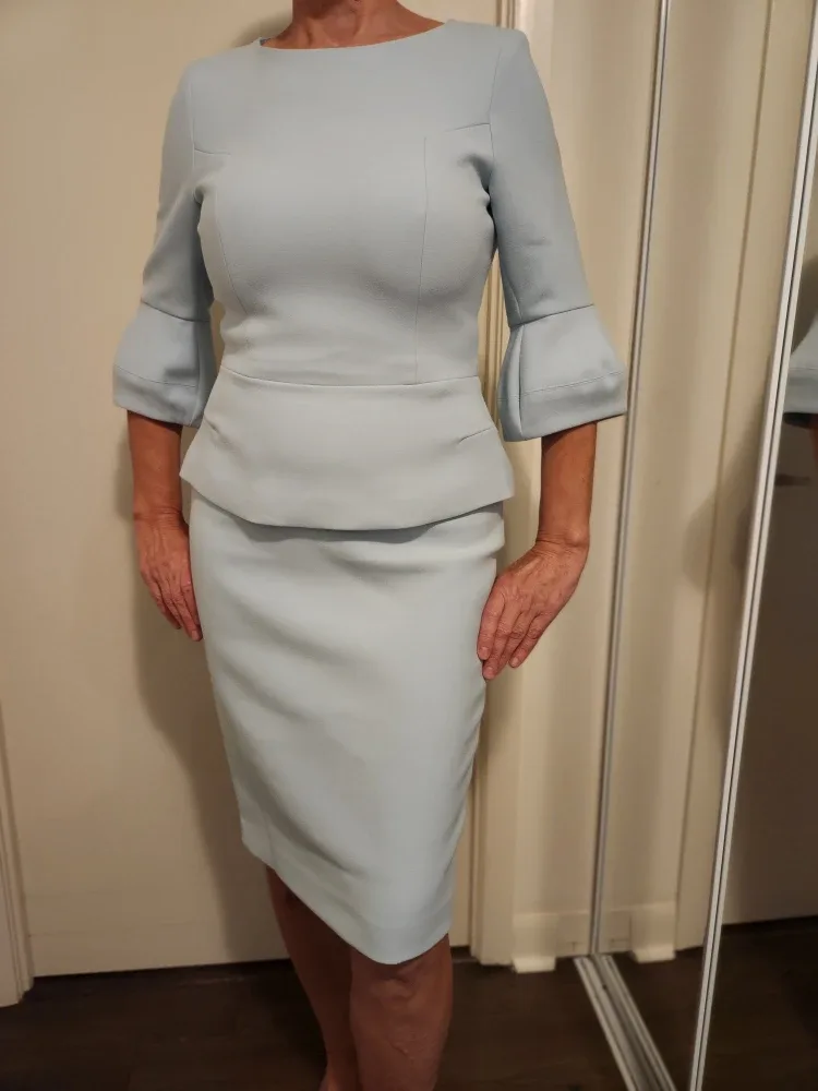 SANDRA ANGELOZZI Light Blue Skirt Suit