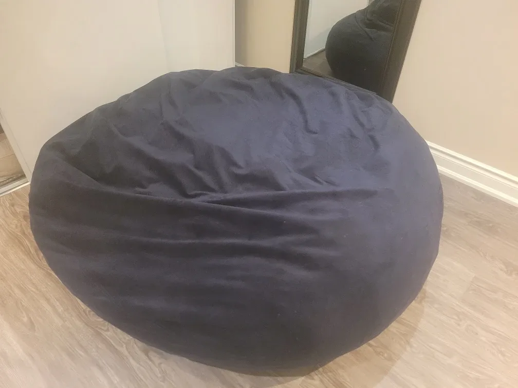 Oversized Navy Blue Bean Bag Chair- $85 OBO