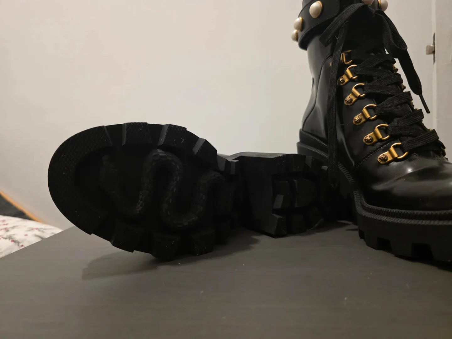 Gucci Steam punk Leather boots 8 1/2 image indicator(2)