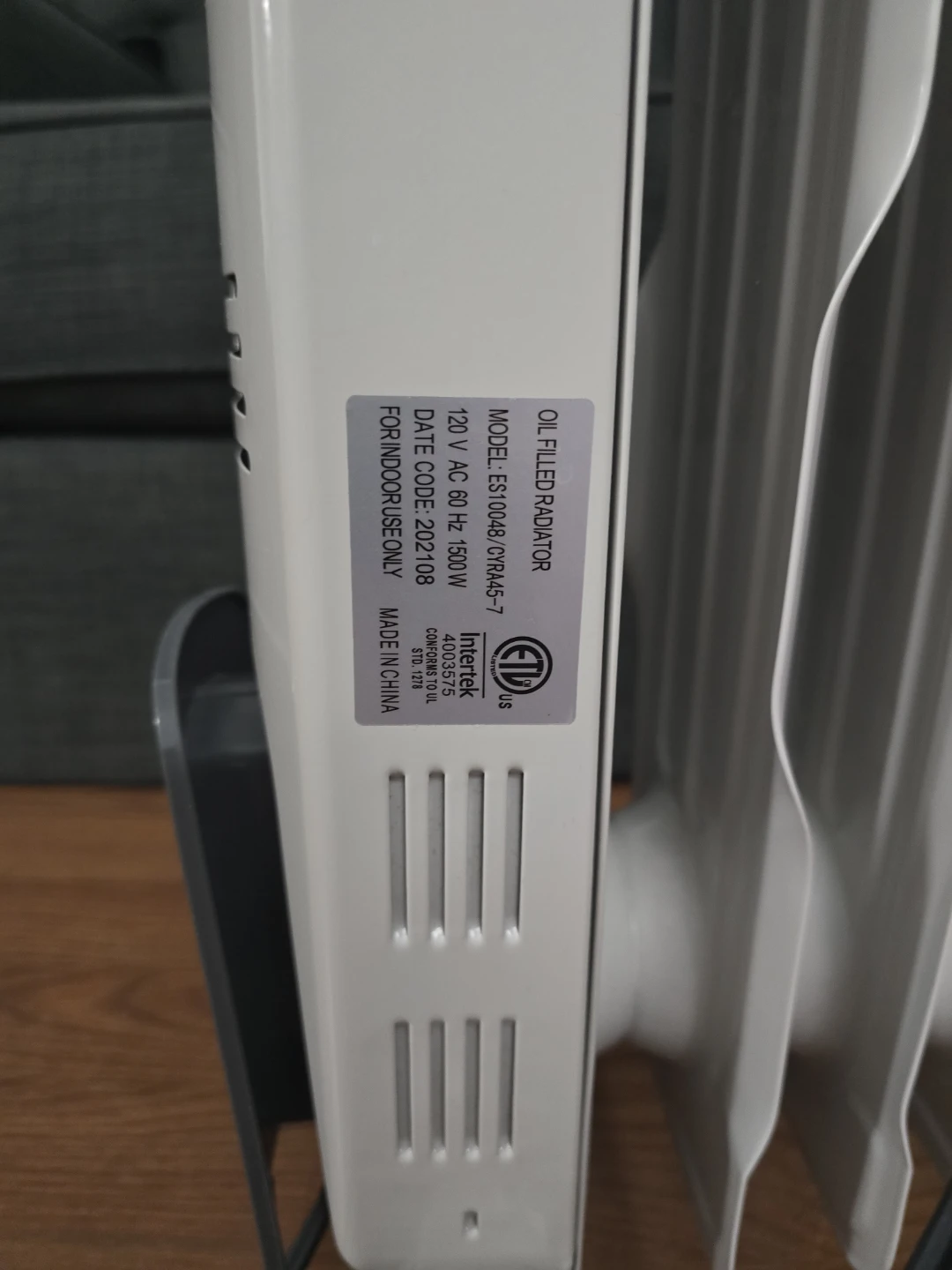 Costway ES10048 Oil Filled Radiator Heater - photo 4