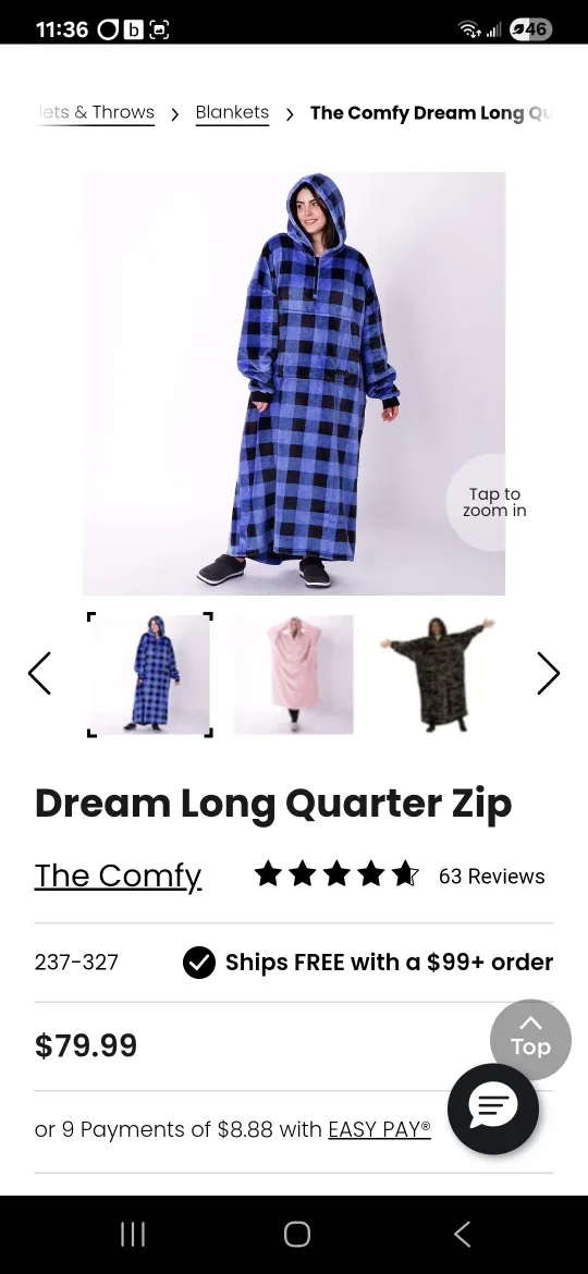 The Comfy Dream Long Quarter Zip Blanket image indicator(4)