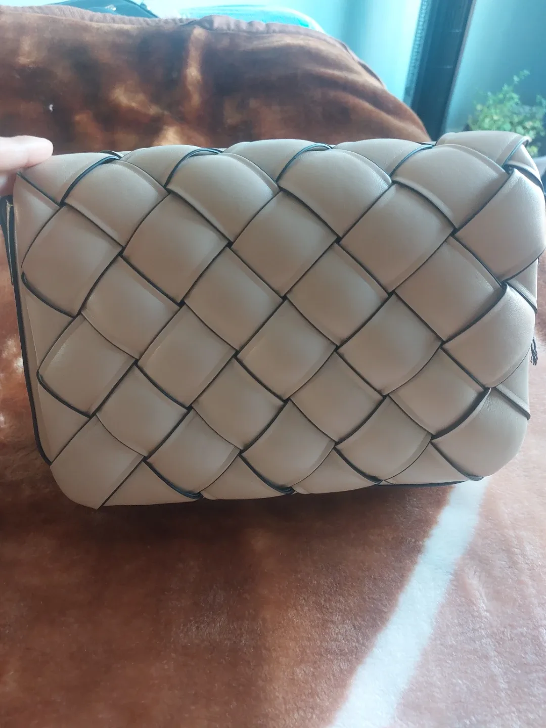 Beige Woven Handbag thumbnail