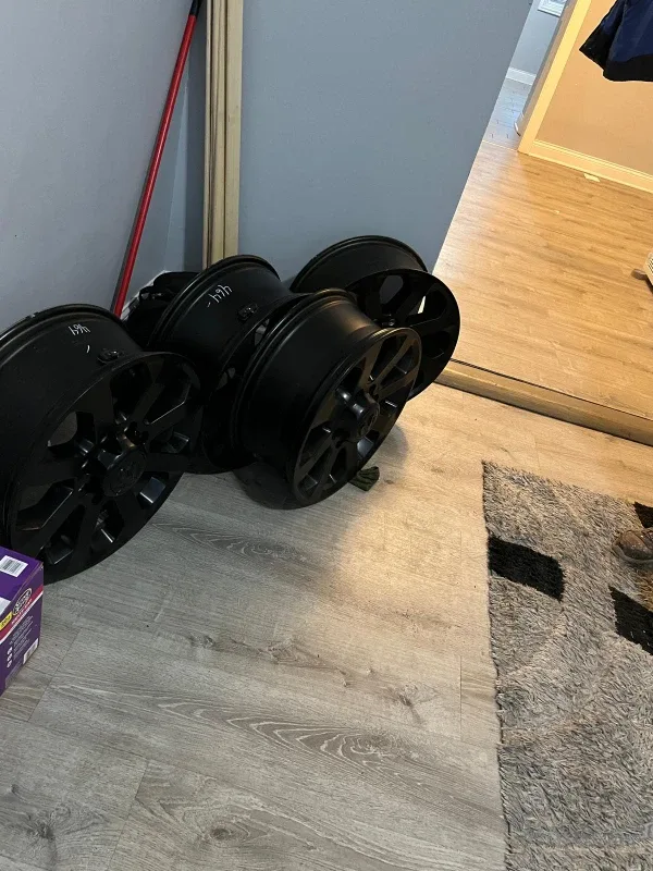 Set of 4 Black Ram Truck Wheels