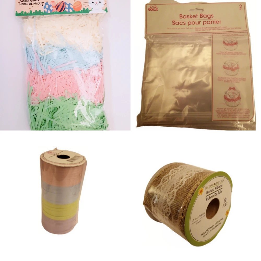Easter Grass, Basket Bags, Burlap Ribbon