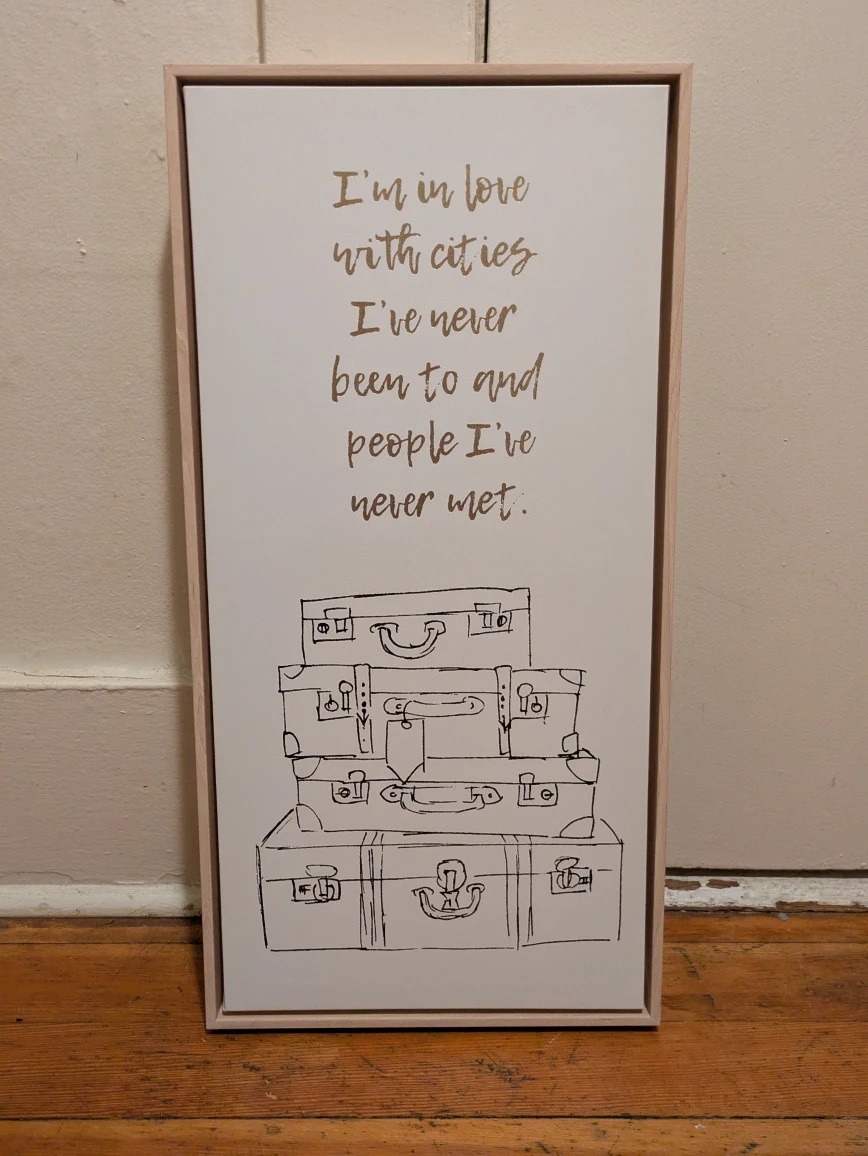 Framed Canvas Wall Art - Cities Theme